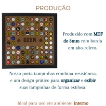 Bottle Cap Holder Frame Beer Cap Holder - 巧克力棕 - 查看 3