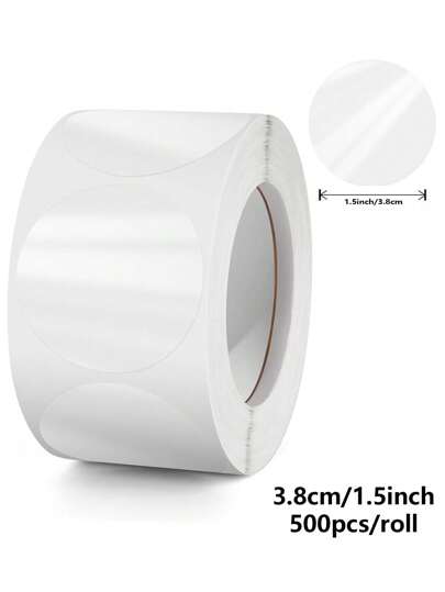 500 unidades/rolo de adesivos de vedação redonda transparente, adesivos de vedação de caixa de avião para caixa de presente, etiqueta adesiva BOPP