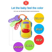 1pc Infant Simulation Car Key Toy With Music, Sound, And Lights, With Movable Wheels For Early Education And Playtime, Detachable Key Design Suitable For Boys And Girls (Some Parts Randomly Colored) - Musical Key Toys - View 9