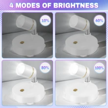 Wireless Spot Lights Battery Operated Accent Indoor Dimmable LED Spotlight Anywhere Rotatable Wall Light(2 Pack) - Multicolor - View 5