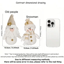 1 Peça Figura de Boneco de Neve de Natal - Decoração Doméstica Estilo Nórdico, Peça Central de Mesa para Feriados, Presente de Aniversário/Casamento/Aniversário/Festa, Ornamento de Mesa Criativo, Boneco de Pelúcia Papai Noel Boneco de Neve, Decoração de Natal, Presente de Natal, Decoração de Quarto, Suprimentos para Festa de Natal