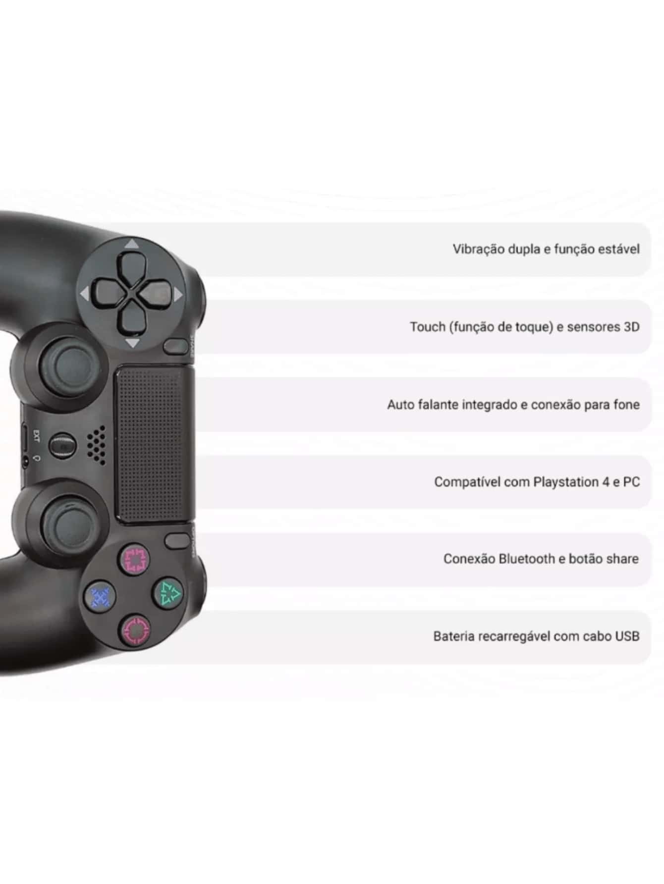 Wireless Game Controller Dual Motor Vibration 4 Wireless Gamepad