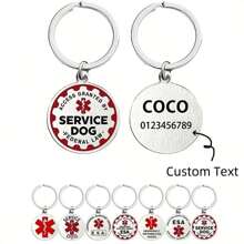 Thẻ ID vật nuôi bằng thép không gỉ bạc khắc tùy chỉnh có biểu tượng cảnh báo y tế - Cá nhân hóa với tên, số điện thoại và địa chỉ - Thẻ chống thất lạc bền cho chó - Nhiều màu - Xem 12