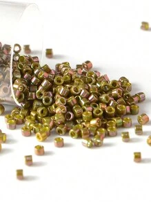 1,6 mm 11/0 Délica Perles 10g Perles de verre iridescentes arc-en-ciel couleur Japon 11/0 Délica Perles pour bracelet fabrication de bijoux