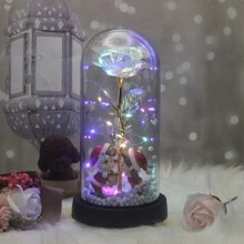 1 bức tượng đôi hoa hồng lá vàng thủ công có đèn LED - Quà tặng ngày lễ, Ngày lễ tình nhân, Ngày của mẹ, Ngày của cha, Đồ trang trí ngày lễ, Đồ trang trí tiệc, Đồ trang trí nhà cửa, Đồ trang trí văn phòng (Không bao gồm pin) Đồ trang trí Rama - nhiều màu - Xem 10