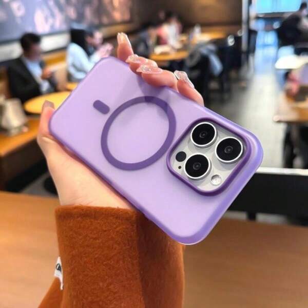Matte Magnetic Case Compatible With IPhone 15 Pro Max 16 14 13 12 11 Plus Compatible With MagSafe, Pink Pretty Transparent Clear Advanced Protector Frosted Anti-Drop Dust Proof Phonecase Protection Accessories Cover Handheld Protective Shockproof Smartphone Casing C Gifts For Family,Friends,Kids,Birthday,Christmas, Winter, Girlfriend,Boyfriend