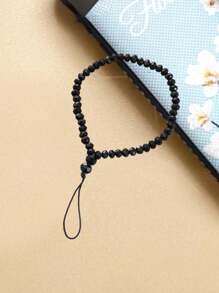 1 件水晶珠手机挂绳，18CM 长，包腕扁珠挂链绳，适合送给女士任何手机型号的圣诞礼物 - 彩色 - 查看 5