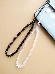 1 件水晶珠手机挂绳，18CM 长，包腕扁珠挂链绳，适合送给女士任何手机型号的圣诞礼物 - 彩色 - 查看 6