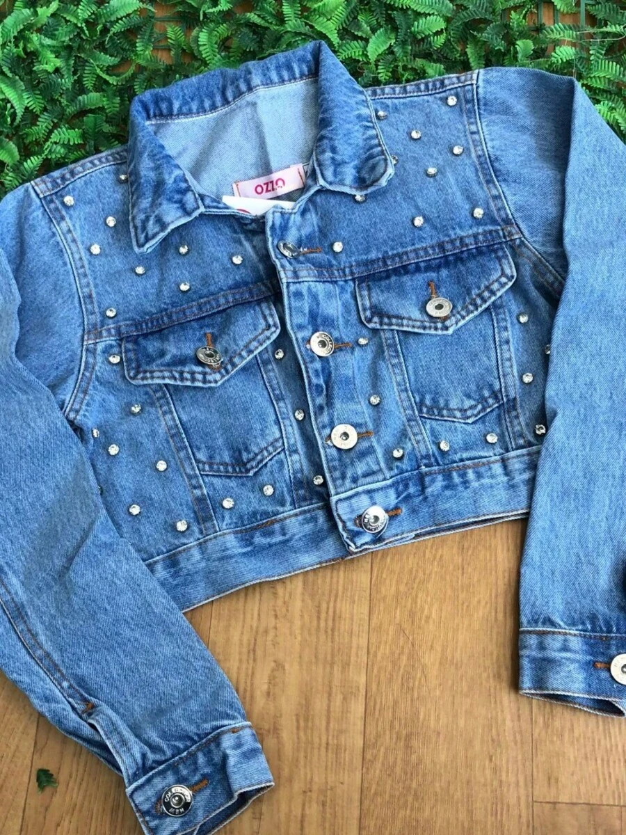 Cropped Jacket With Light Point - 藍色 - 查看 1