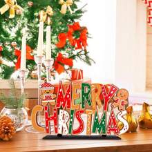 Lebkuchen Weihnachtsdekoration, fröhliche Weihnachtstisch-Mittelstücke, Lebkuchenmann Holzschild Weihnachtsschmuck, Feiertags-Party-Accessoires, Feiertags-Geschenke, unerlässliche Feiertags-Dekorationsartikel, Weihnachten