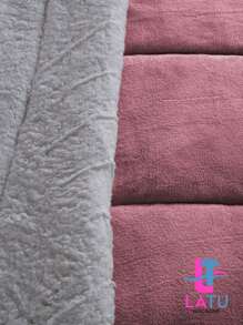 Queen Size Duvet Cover 2.2 X 2.4 - Double Sided Blanket - Sherpa Sheepskin And Soft Blanket - 乾枯玫瑰色 - 查看 2
