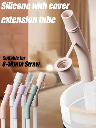 1 件/3 件硅胶延长吸管盖，适用于 30&40 盎司玻璃杯，10 毫米硅胶吸管盖，可重复使用吸管盖，防尘吸管盖，简易吸管头盖，杯子配件