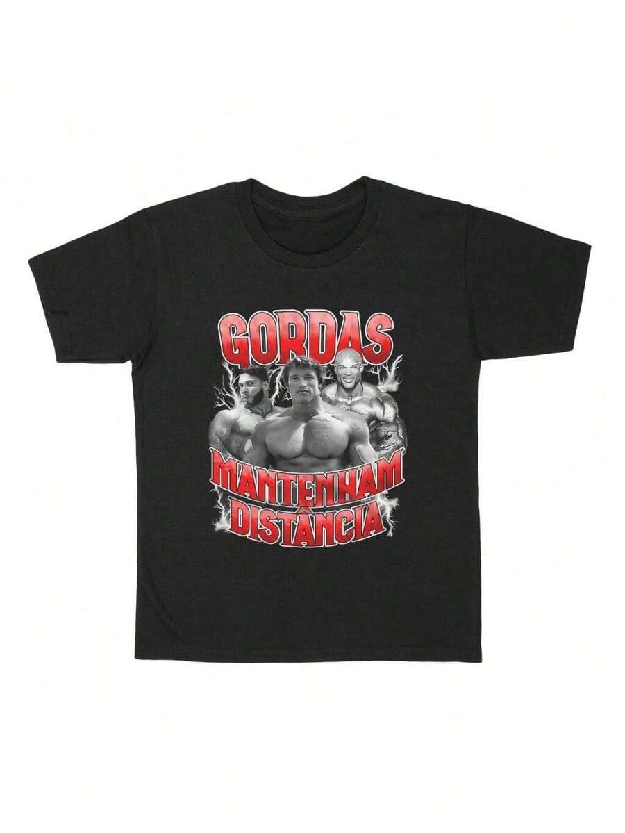 Fat Girls Keep Their Distance Meme T-Shirt 100% Cotton - Black - View 1