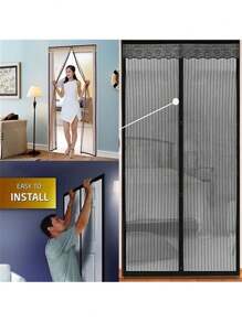 شبكة تحجيب الناموس المغناطيسية للصيف مع إغلاق آلي، شبكة الباب المخفية لحماية من الحشرات والذباب