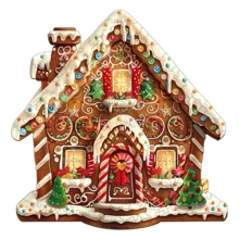 Đồ chơi xếp hình bằng gỗ hình ngôi nhà bánh gừng Giáng sinh dày, bền, không mối nối, đồ chơi xếp hình hình dạng bất đối xứng, quà tặng trí tuệ độc đáo cho trẻ em, nghệ thuật trang trí cho sinh nhật, ngày lễ, giáng sinh, halloween - Nhiều màu - Xem 3