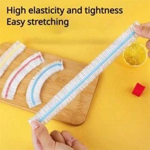 50/100/200/300/500 pezzi di pellicola trasparente colorata monouso, copertura per alimenti, sacchetti di plastica per mantenere freschi frutta e verdura, accessori per la cucina, adatti per uso esterno e campeggio