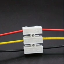 10pcs Self-Locking Quick Wiring Terminal Blocks, 3-In 3-Out Wire Connectors - As Shown - View 7