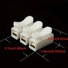 10pcs Self-Locking Quick Wiring Terminal Blocks, 3-In 3-Out Wire Connectors - As Shown - View 4