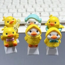 1 szt. Klawisze z uroczymi kaczuszkami do klawiatury mechanicznej, wysokość OEM, materiał ABS