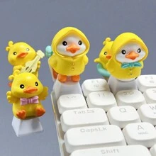 1 szt. Klawisze z uroczymi kaczuszkami do klawiatury mechanicznej, wysokość OEM, materiał ABS