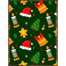 1pc Biển báo Giáng sinh Phòng khách Phòng ngủ Nghệ thuật trang trí tường Đĩa tiệc Bàn ghế sofa Nền Canvas Áp phích Không có khung - Nhiều màu - Xem 75