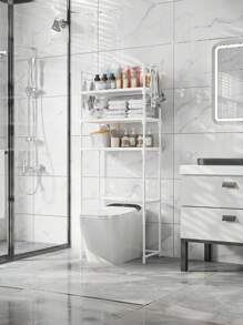 1 pièce Étagère de rangement pour toilettes de salle de bain, étagère de rangement pour machine à laver, étagère de rangement amovible au sol, en plastique ABS, conception anti-basculement, cadre de support renforcé, charge maximale de 30 kg. Décoration de salle de bain, organisateur de salle de bain, décoration d'automne, accessoires de salle de bain pour la rentrée scolaire - Multicolore - Voir 6