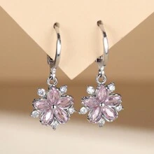 1 Pair Delicate Floral Earrings, Gentle & Fashionable Korean Style, Suitable For Daily Wear