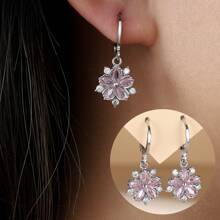1 Pair Delicate Floral Earrings, Gentle & Fashionable Korean Style, Suitable For Daily Wear