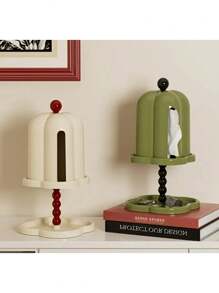 1pc Vintage Round Plastic Tissue Box, Presente Romântico de Dia dos Namorados, Porta-lenços para Casa, Cozinha, Banheiro, Sala de Estar, Quarto, Suprimentos para Banheiro