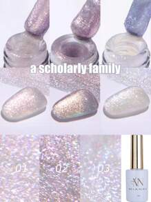 MIANEL 12 ML Serie rosa, blu, bianca e verde con smalto gel glitterato, nuova collezione 2025 Yun Brocade Diamond Gel Polish, colori più venduti in estate e primavera, adatti per unghie rosa, verdi, bianche, richiedono lampada UV per asciugatura, adatto per arte di unghie in salone e fai-da-te