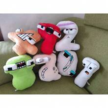 1 件全新毛绒抱枕玩偶玩偶数字角色动物系列，颜色可能因随机发货而有所不同 - 彩色 - 查看 3