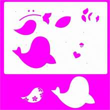 Stencil 21 X 29 Bird With Flower Hollow Mold For Painting On Fabric MDF Wood Wall Floor Paper T-Shirt Dishcloth - trắng - Xem 5