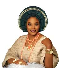 European And American Retro British Felt Headband Hat Women's Church Derby Headdress With Flowers Women's Soft Beret Elegant Beaded African Car Gel Headband, Hand Layered Shiny Fabric Headband, Bohemian Style Traditional Wedding And Party Special Occasions Headdress Hair Sleep Cap - Nigerian Turban Hat - View 15