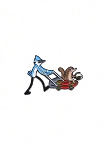 1 pieza Broche de solapa de esmalte con personaje de dibujos animados lindo, insignia de metal con diseño de mascota de anime, accesorio de moda creativo para mochila, estuche de lápices, bolsa, ropa, para Navidad