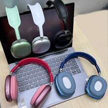 P9 Pro Max 蓝牙耳机头戴式手机无线相机游戏音乐耳机通用适用于 Apple iPhone、iPad、笔记本电脑、适用于 IOS/Android 用户、适合家人、朋友、儿童、生日、圣诞节、冬季、节日的礼物 立体声适用于旅行工作笔记本电脑手机、降噪多功能耳机、无线模式、收音机模式、可接听电话、大电池续航时间长、稳定的无线信号传输 - 黑色 - 查看 8