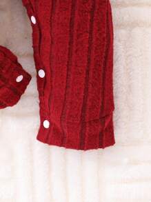 2 Pcs/Set Baby Girls Red Plush Thickened Jumpsuit