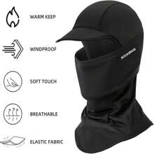 ROCKBROS Balaclava Winter Breathable Balaclava Bicycle Face Mask Warm Balaclava For Men And Women Skiing Cycling, Black - Multicolor - View 6