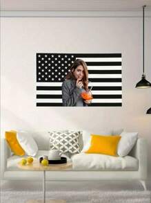 1 szt. Dostosowany DIY Czarny Amerykański Portret Gobelin Flagowy, Kreatywny USA Flaga Spersonalizowany Poliester Dekoracyjny Ścienny Wieszak, Dom Przyjaciel Para Druk Gobelin, Salon Sypialnia Biuro Wystrój Domu / Wystrój Pokoju / Wystrój Imprezowy Ścienny Wieszak, Oddychający, Lekki, Zmywalny, Uroczy, Miłość, Lśniący, Miękki, Wygodny, Elegancki, Niestandardowy, Spersonalizowany, Unikalny, On, Ona, Chłopak, Dziewczyna, Tata, Mama, Rodzina, Przyjaciele