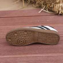Giày tennis thường ngày chống trượt, thoải mái, buộc dây, thời trang cổ điển dành cho nữ, mẫu 2024 - Đen và trắng - Xem 6