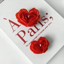 Love Roses Heart-Shaped Flower-Scented Candle, Valentine's Day Gifts, Decorative Candle, Birthday Candles, Aromatherapy Candle Handmade, Long Burning, Highly Scented, Suitable For Wedding Decor, Proposal, Holiday, Festival, Party, Home Decoration, Room Decor, Perfect Gift For Women, Lover, Bestfriend Gifts, Winter Gift, Candles Cute, Aromatherapy Candle, Candles Home Decoration, Candle Centerpiece, Mother's Day Graduation