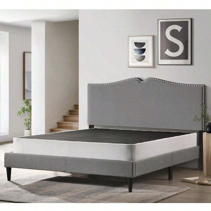 Canton 8" Metal Box Spring - Black/White - View 1