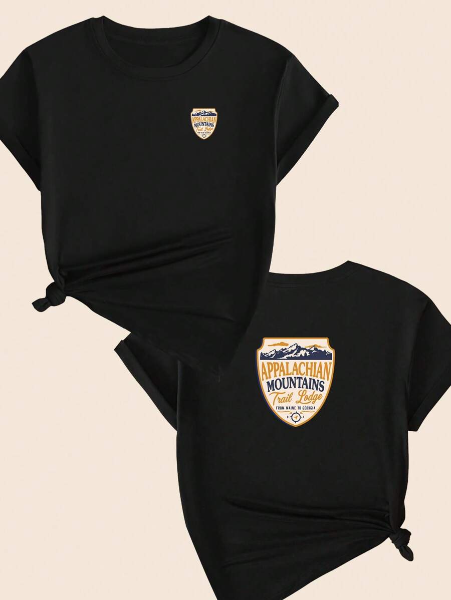 Resort Style Nature T-Shirt Women's Cotton Blouse Breathable Premium Comfort Elegant T-Shirt - màu đen - Xem 1