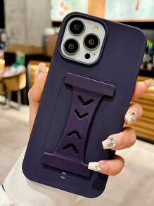 Phone Holder MAGNET Elastic Strap Spray Painted Magnetic Adsorption Function TPU Phone Case Waterproof Shockproof Anti-Fall Scratch Resistant - Red Violet - View 2