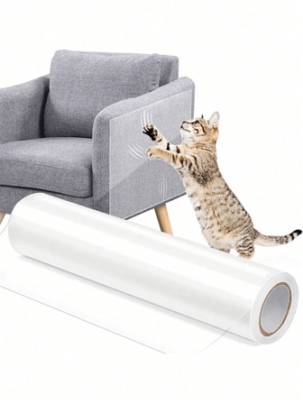 Anti-Cat Scratch Sofa Protector, Transparent Frosted Removable Adhesive, Wear-Resistant Furniture Protective Film, Cat Scratch Protection Tape, Plastic Furniture Protector, Cat Scratch Training Adhesive, Prevent Scratching, Anti-Scratch Sofa Corner Cover, Designed For Cats