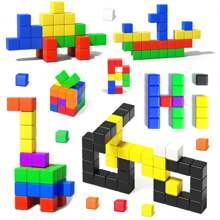Magnetic Blocks For Boys Girls, Big Size And Small Magnetic Cube Sensory Gift, Preschool Educational Building Blocks Set, Christmas, Halloween Gifts, Random Color