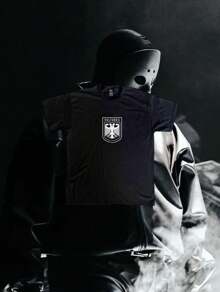 Playera Camiseta Hombre Voltures Logo frontal kanyewest, solo estampado frontal, playera de alta calidad 100% algodon premium - Negro - Ver 1