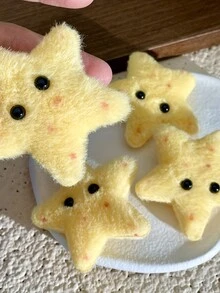 2 件毛绒星星发夹 - 可爱甜美的鳄鱼发夹适合刘海，星形带蝴蝶结细节 - 送给学生和年轻人的完美礼物 - 多色 - 查看 4