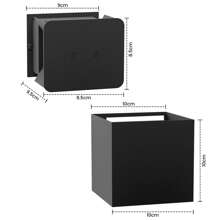 ZMH LED Wandleuchte Innen Wandlampe -1/2/4ER Set Außenwandleuchten Grau/Schwarz/Schwarz Gold/weiß Aussenlampe Aussen Wandbeleuchtung Außenlampe Up Down Außenleuchte IP65 Außenbeleuchtung 3000K Warmweiß für Hauswand Garten - Schwarz - Übersicht 9