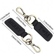 1pc/3pcs/6pcs/10pcs Minimalist Leather Keychain, Customizable Text, Can Be Used As Father's Day Gift, Birthday Gift, Gift For Father, Friends, Family, Dawg, Engraved, Stainless, Colorful, Cute, Adorable, Funny, Kawaii, Y2K, Stylish, Unisex, Casual, Custom, Personalized, Unique, Customized, Ideal Gifts For Him, Ideal Gifts For Her, Her, Boyfriend, Girlfriend, Family, Friends, Children, For Anniversaries, For Birthdays, For Graduation, For Housewarming, For Weddings, Bag Charms