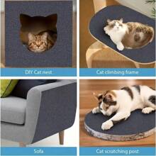 Tapis autocollant DIY, peut être librement coupé et assemblé. Tapis de pattes de chat antidérapant, tapis commercial et domestique, convient pour le salon, l'escalier, le tapis pour animaux de compagnie, le tapis de protection pour canapé